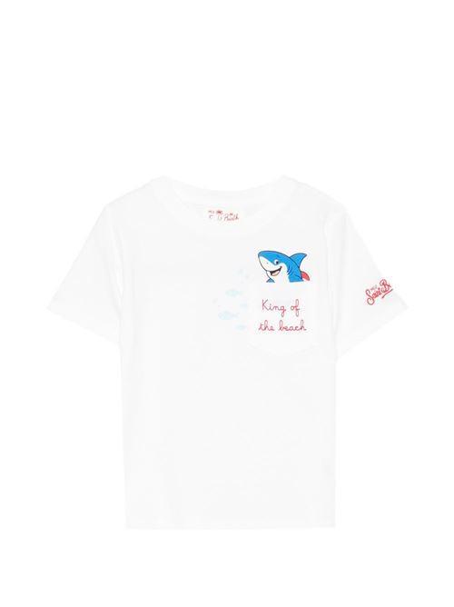 T-shirt bambino MC2 Saint Barth bianca con stampa MC2 SAINT BARTH Kids | EDDY01948L